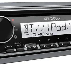 Kenwood KMR-D378BT Marine 1-DIN CD Receiver with Bluetooth