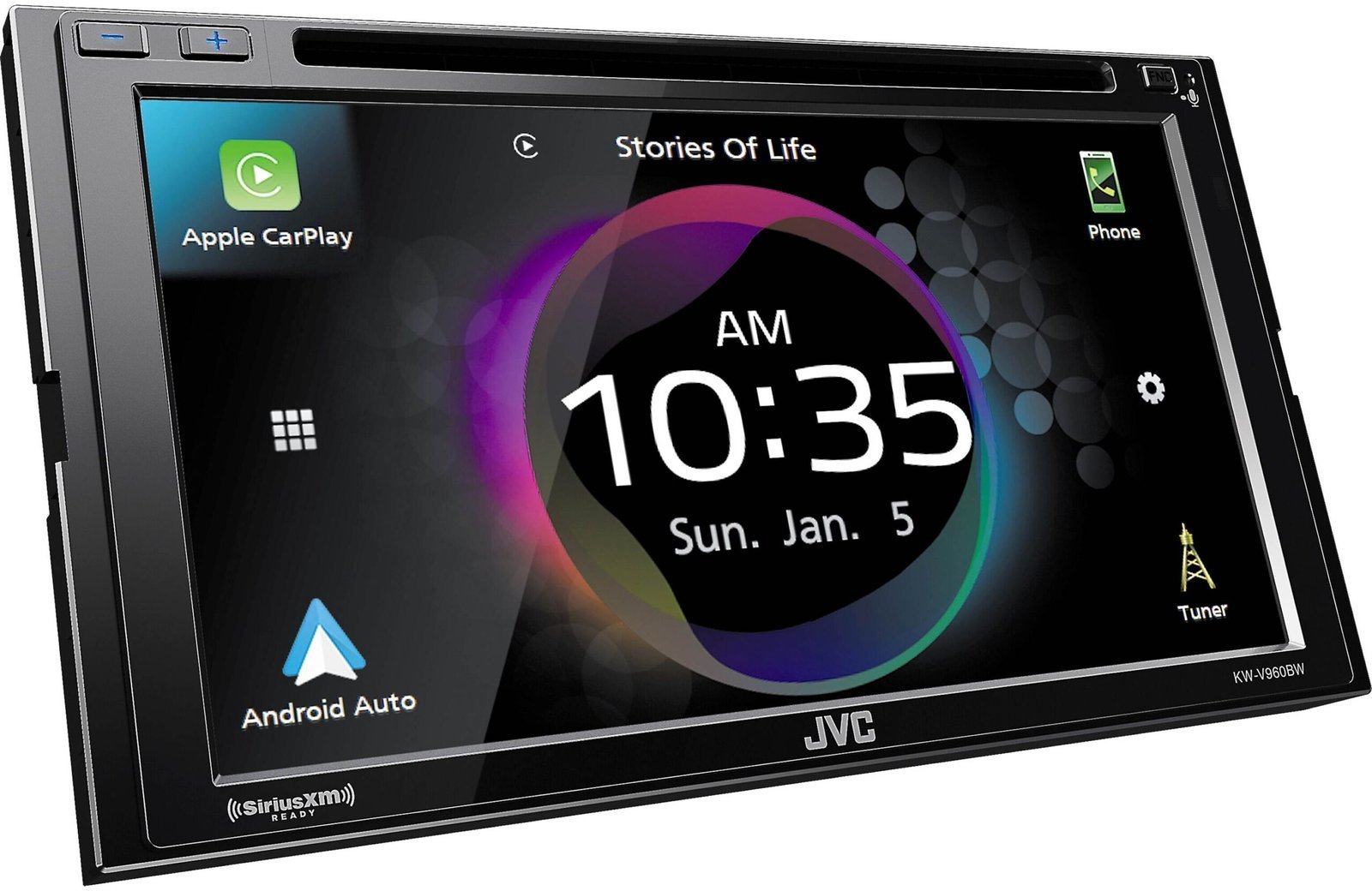 JVC KW-V960BW 6.8" Android Auto/Apple CarPlay, Built-in Bluetooth In-Dash CD/DVD/DM Receiver - Image 3