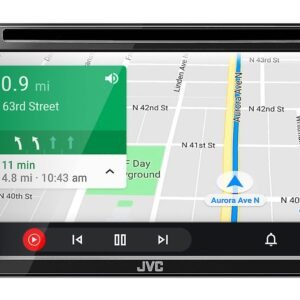 JVC KW-V960BW 6.8″ Android Auto/Apple CarPlay, Built-in Bluetooth In-Dash CD/DVD/DM Receiver